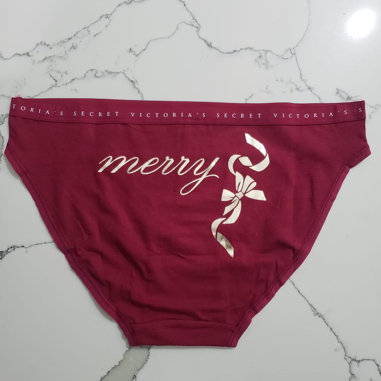 Bragas estilo bikini de algodón con cintura elástica navideñas Victoria's Secret