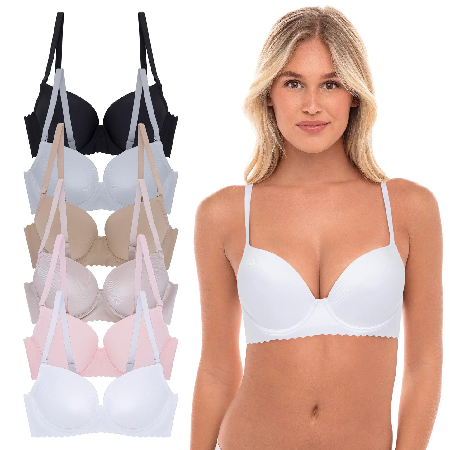 René Rofé Lencería, Sophie B. Brasier de microfibra Push Up Everyday Balconette