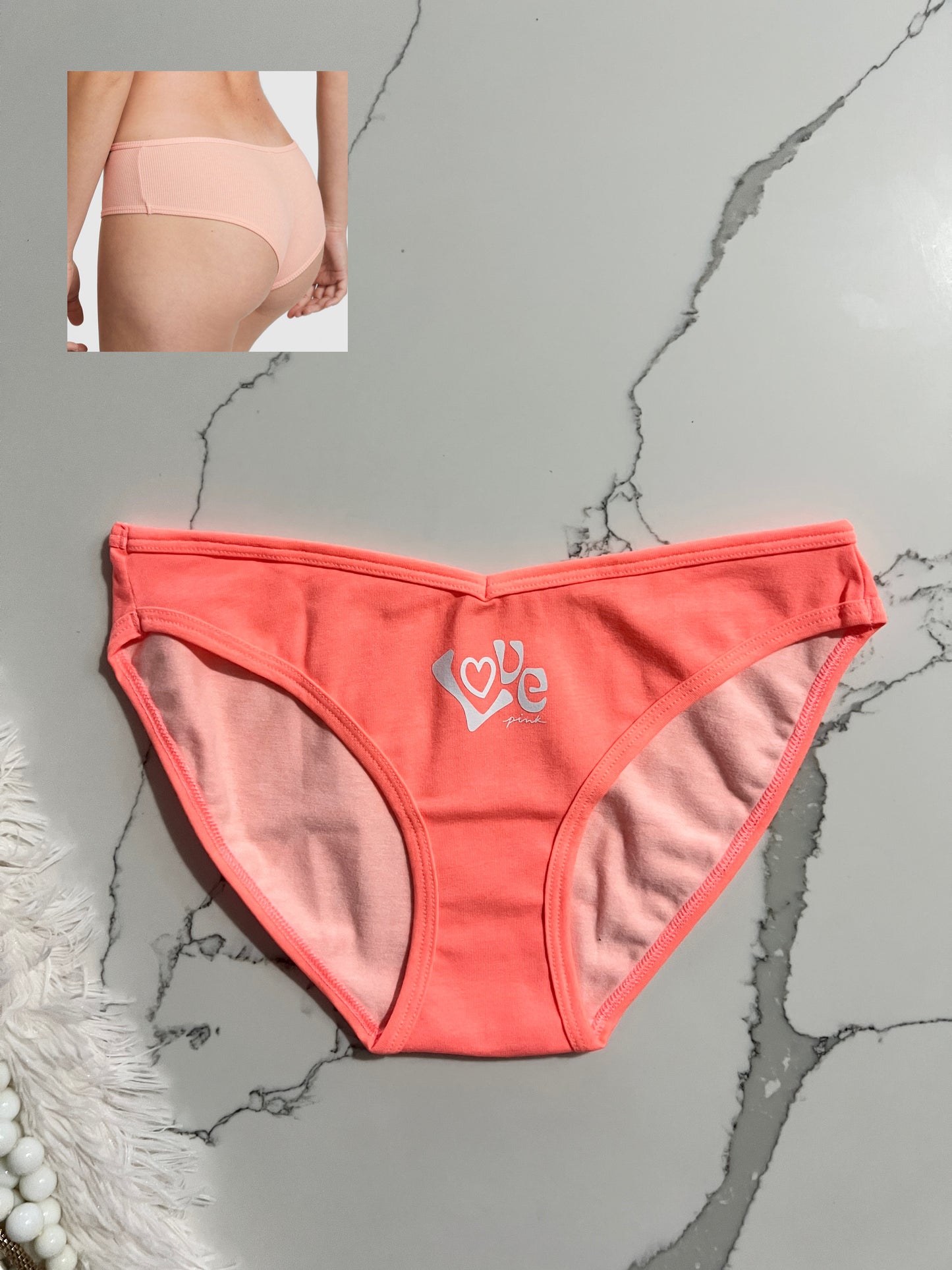 Panty de algodón tipo bikini pink Victoria's Secret Talla S