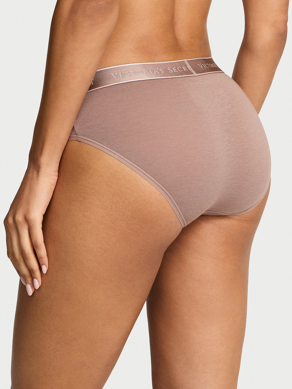 Panties de algodón estilo bikini con cintura de elástico con logo by Victoria's Secret