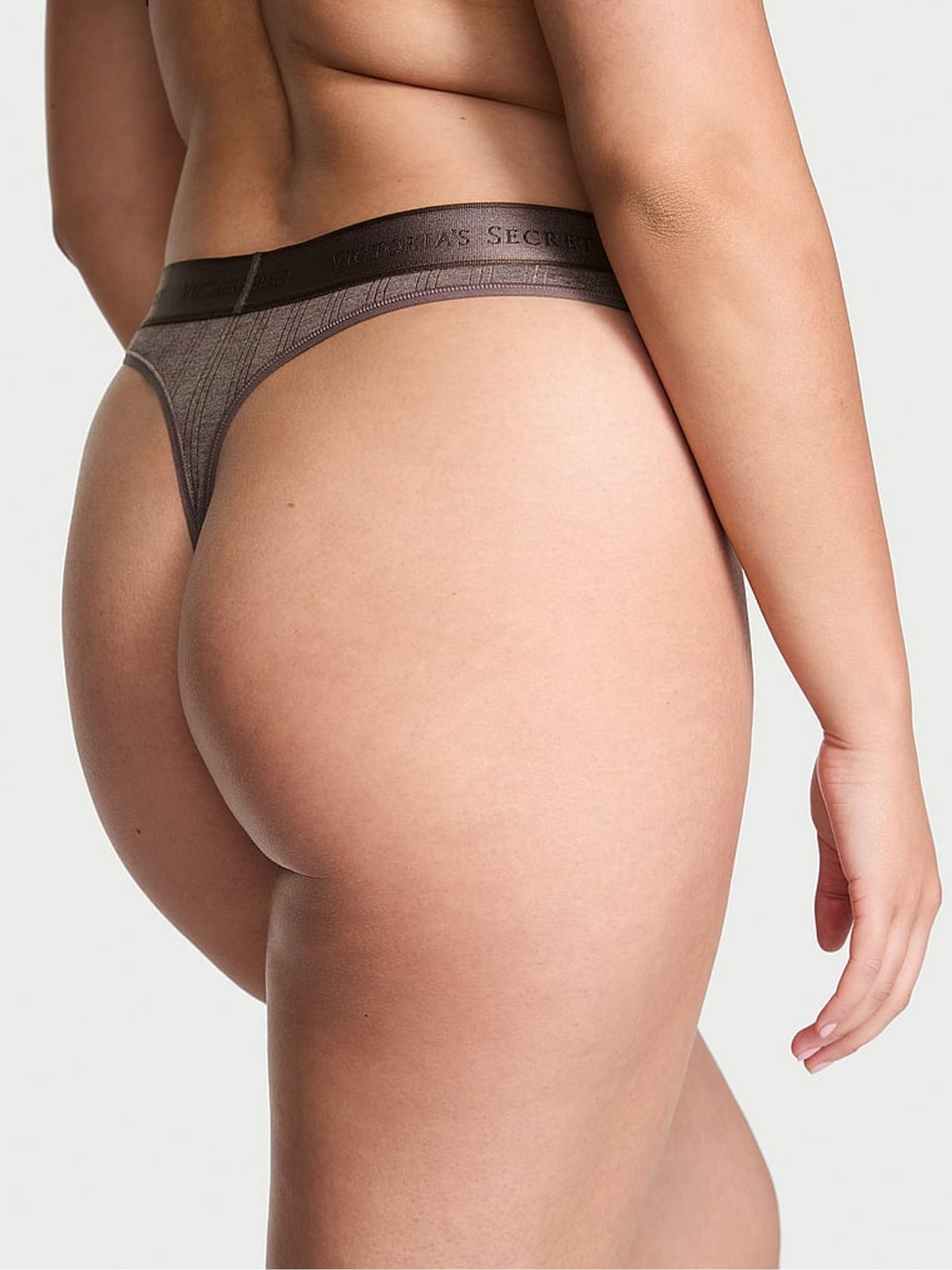 Tanga de algodón clásica de cintura elástica con parche brillante by Victoria's Secret