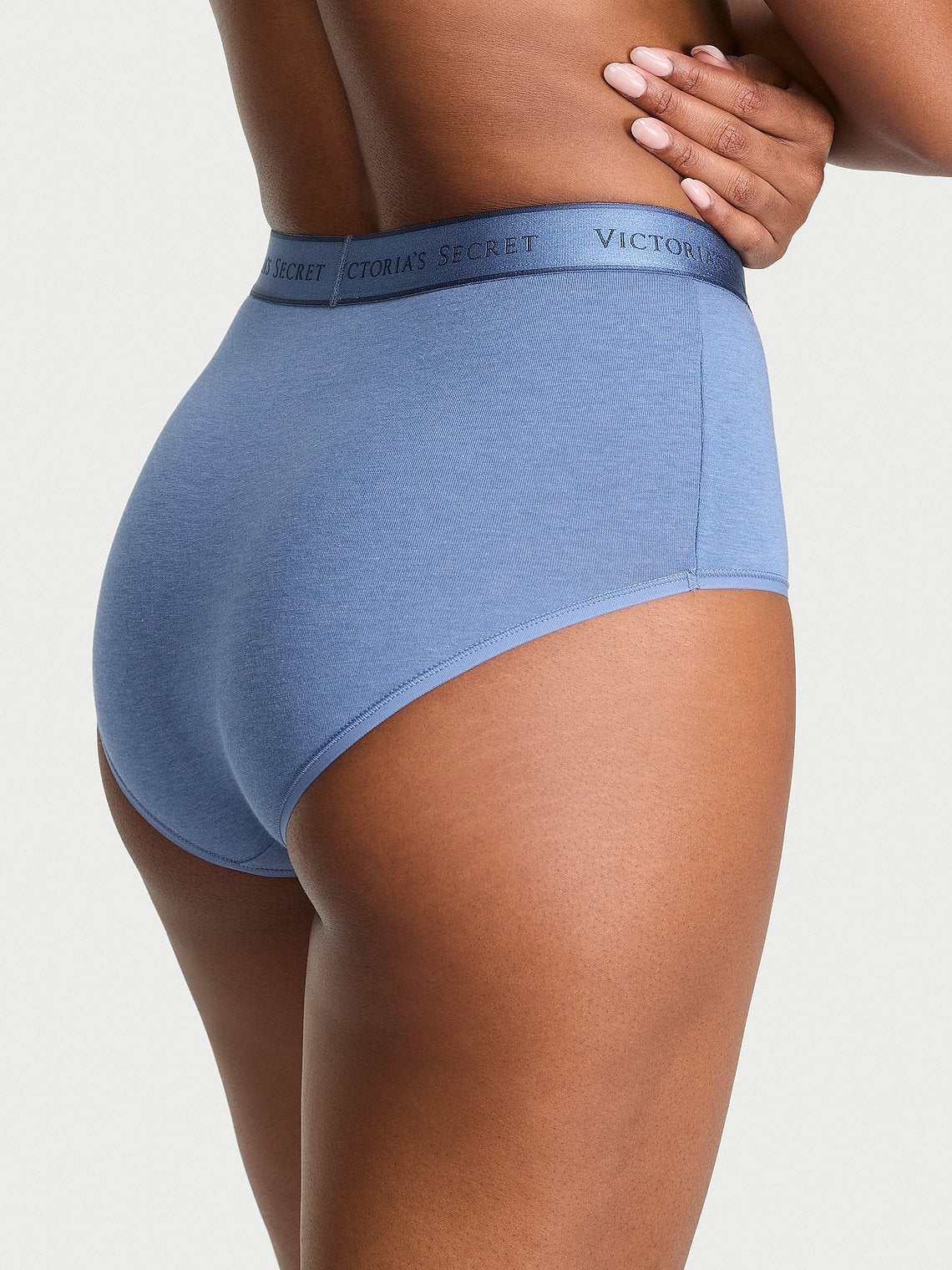 Panty de algodón de cintura alta de elástico con logo estilo bikini by Victoria's Secret