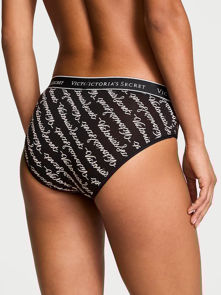 Panty de algodón estilo bikini con cintura de elástico con logo by Victoria's Secret