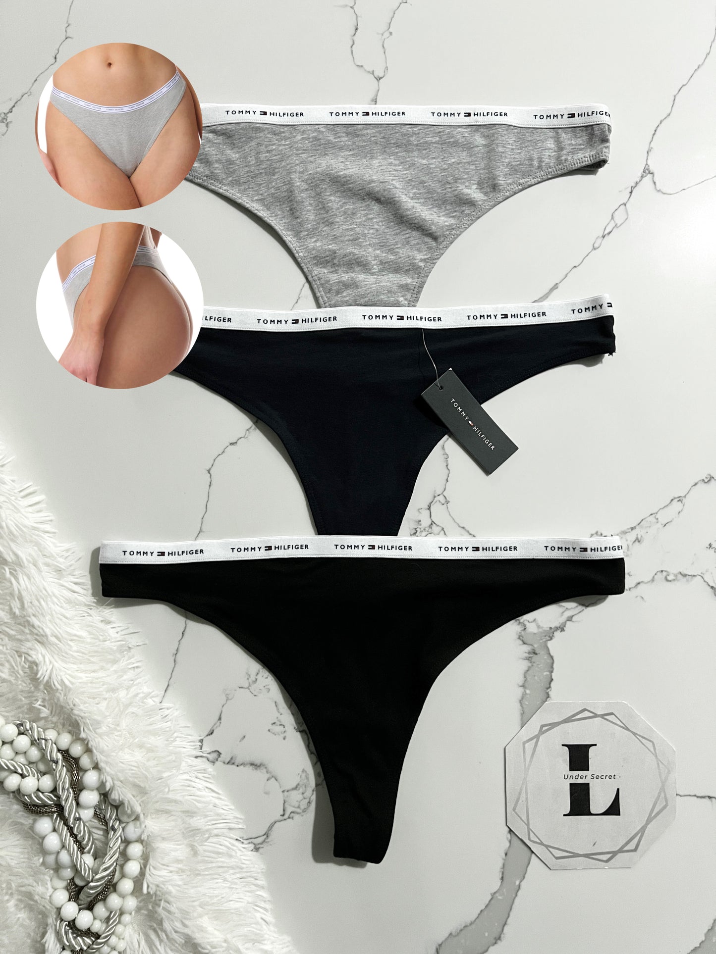 Tommy Hilfiger tanga de algodón