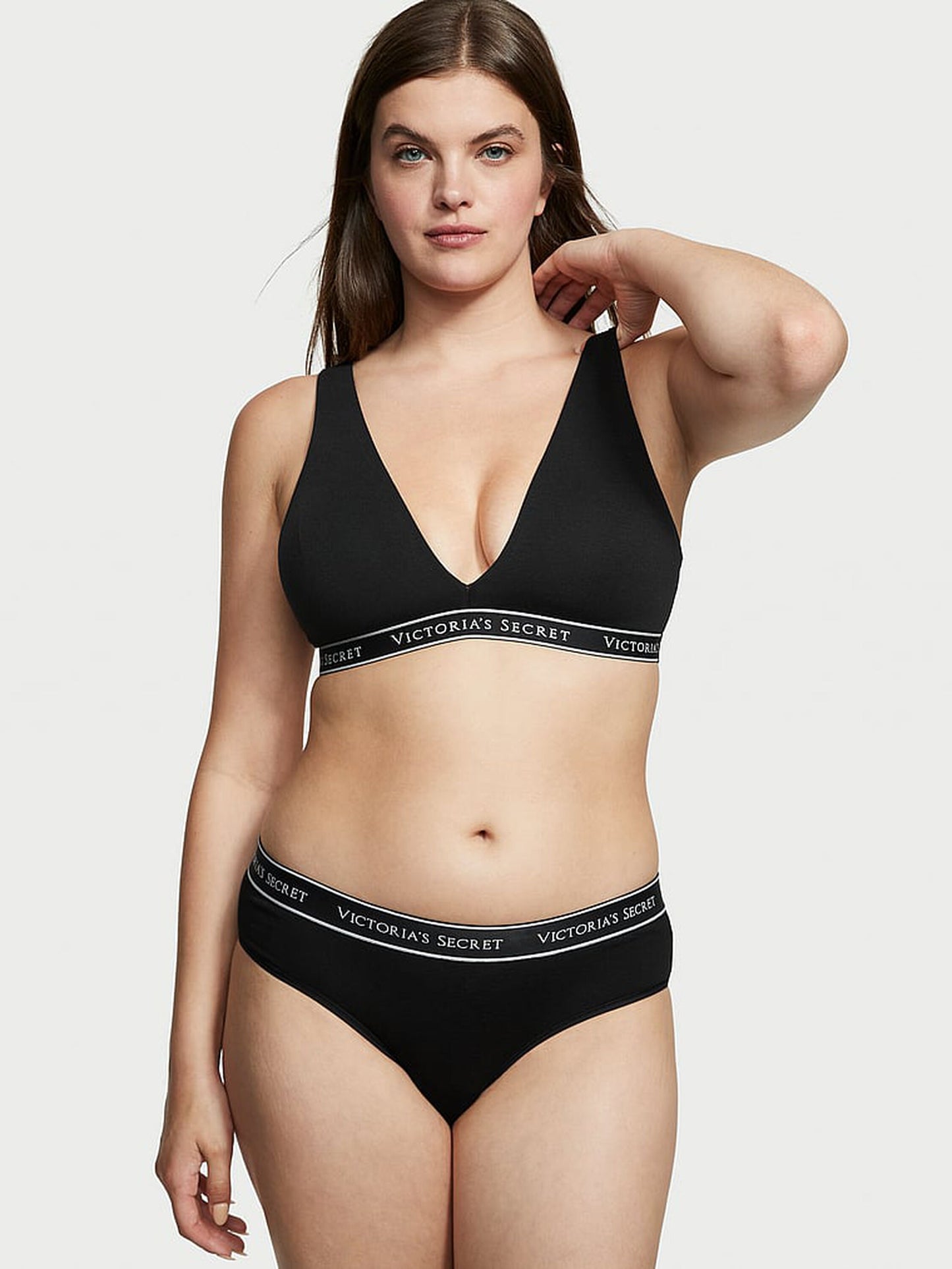 Panty de algodón estilo bikini con cintura de elástico con logo by Victoria's Secret