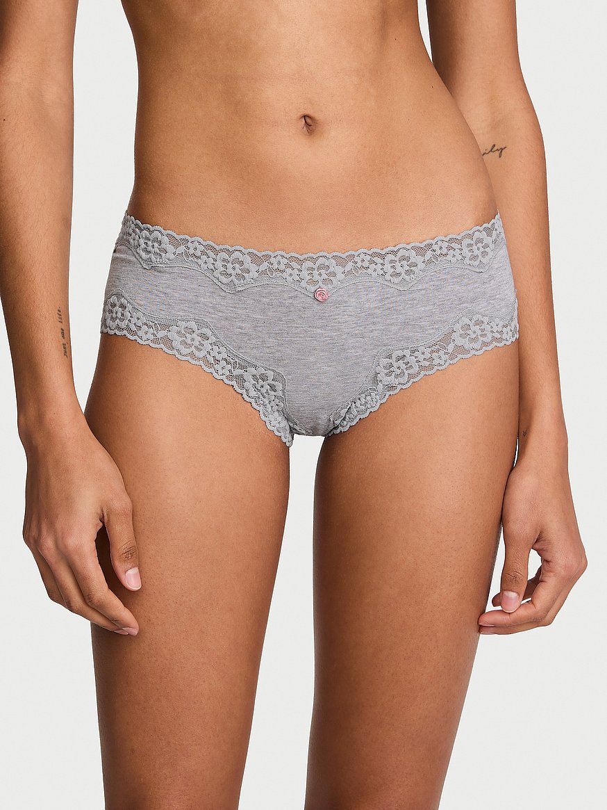 Cheeky de algodón suave con ribete de encaje - Victoria's Secret