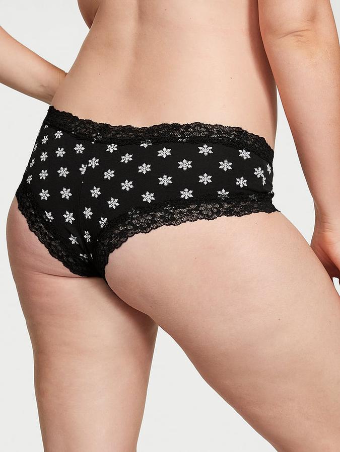 Cheeky de algodón con ribete de encaje by Victoria's Secret