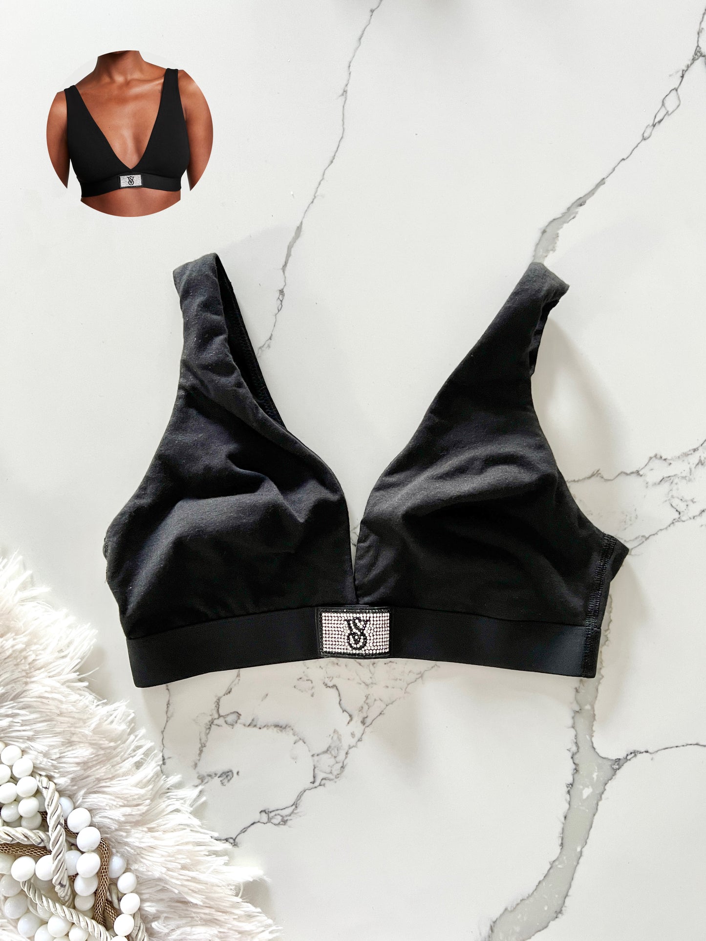 Bralette de algodón con broche brillante Victoria's Secret