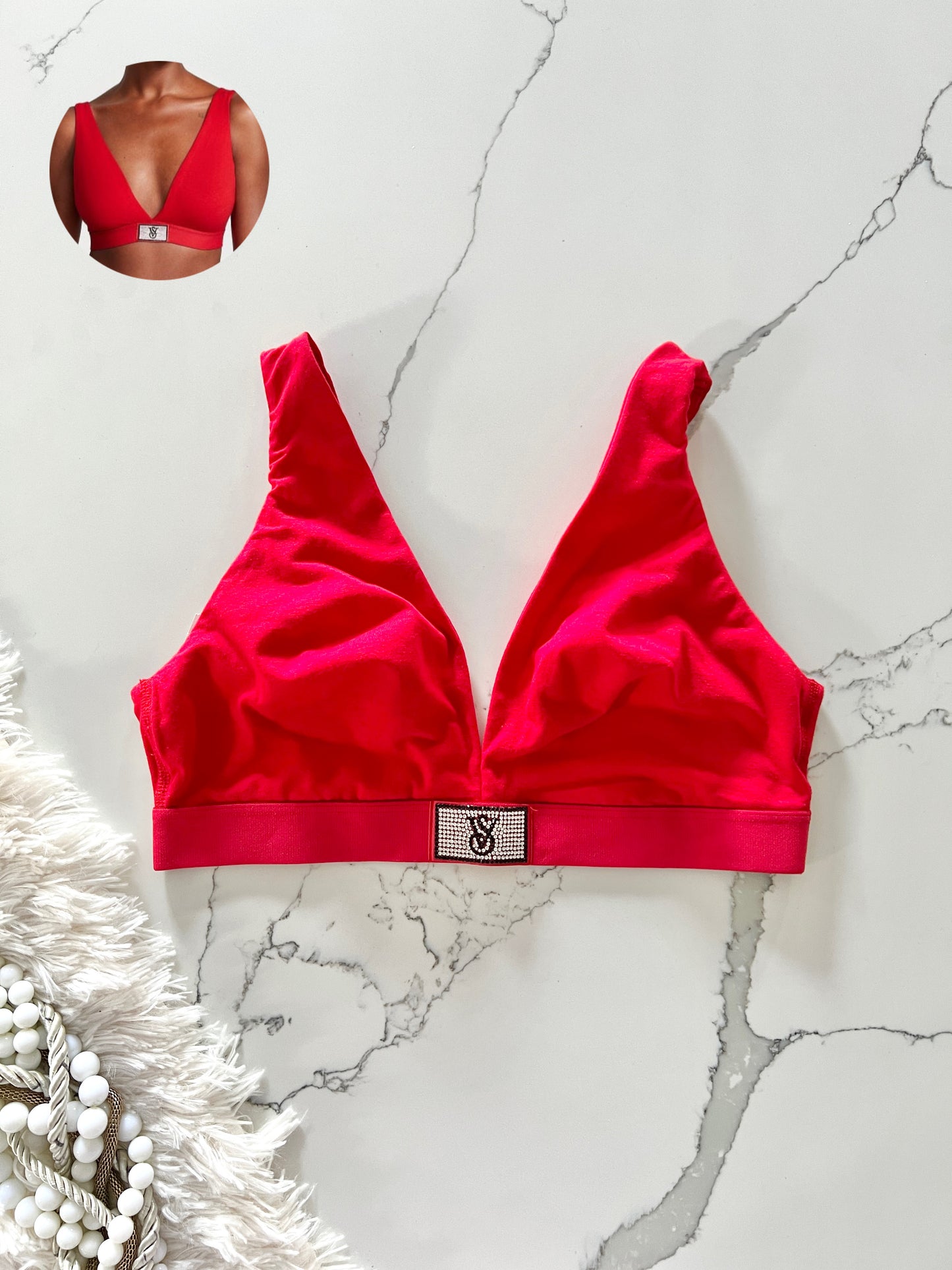 Bralette de algodón con broche brillante Victoria's Secret