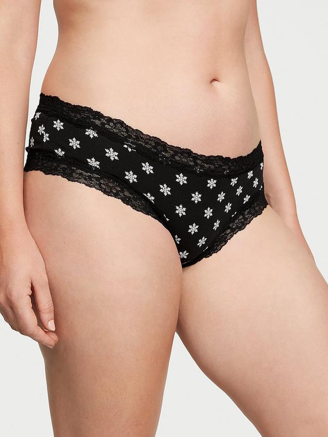 Cheeky de algodón con ribete de encaje by Victoria's Secret