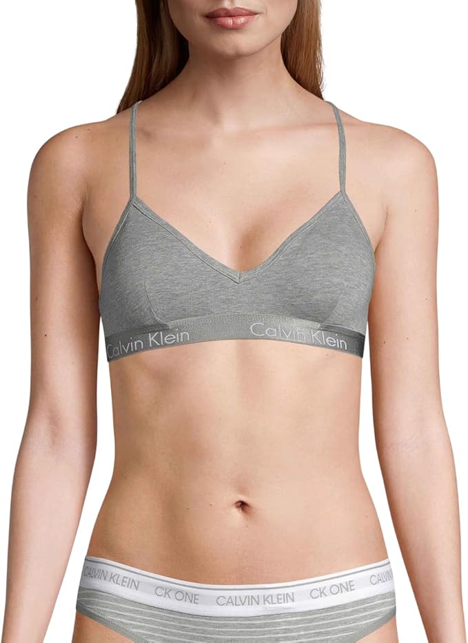Bralette Calvin Klein de algodón con forro liviano, para mujer