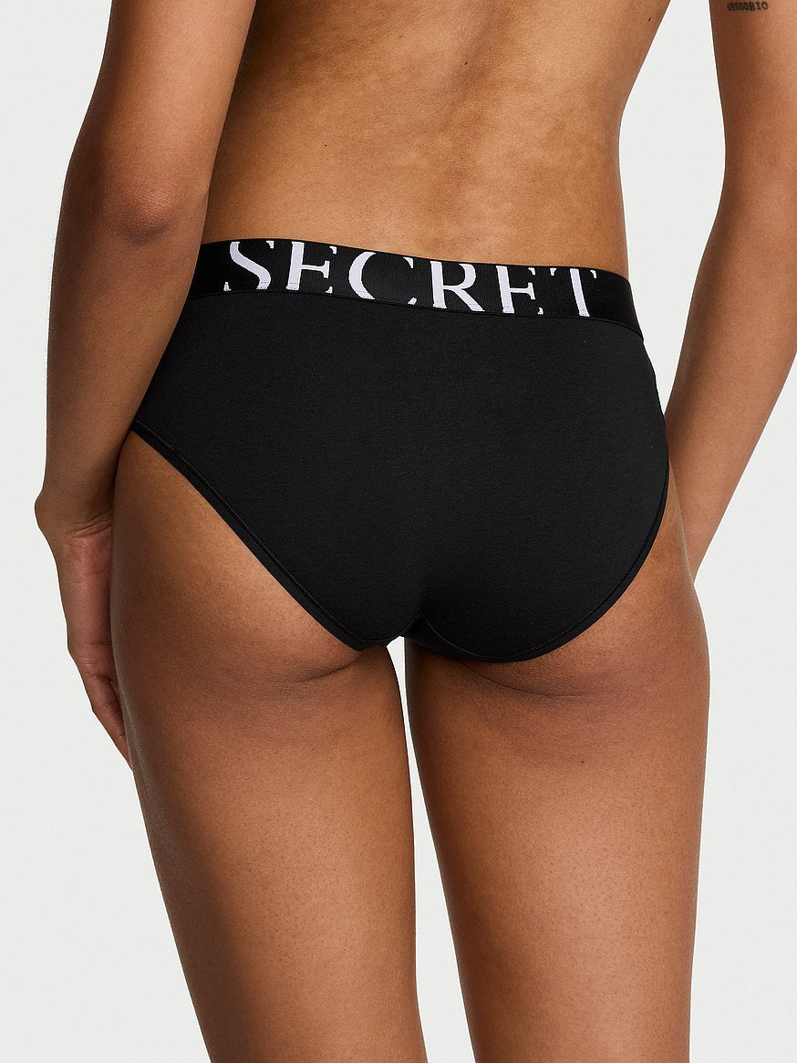 Panties de algodón estilo bikini con cintura de elástico con logo by Victoria's Secret