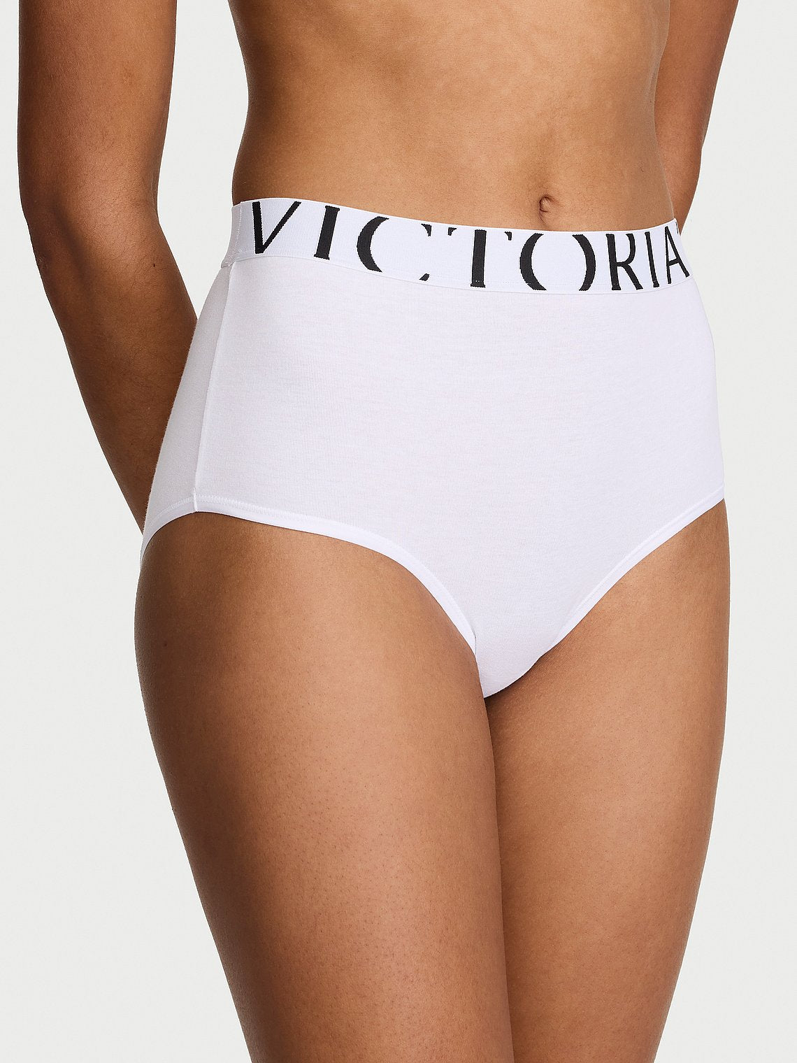 Panties de algodón de cintura alta estilo bikini y elástico con logo by Victoria's Secret