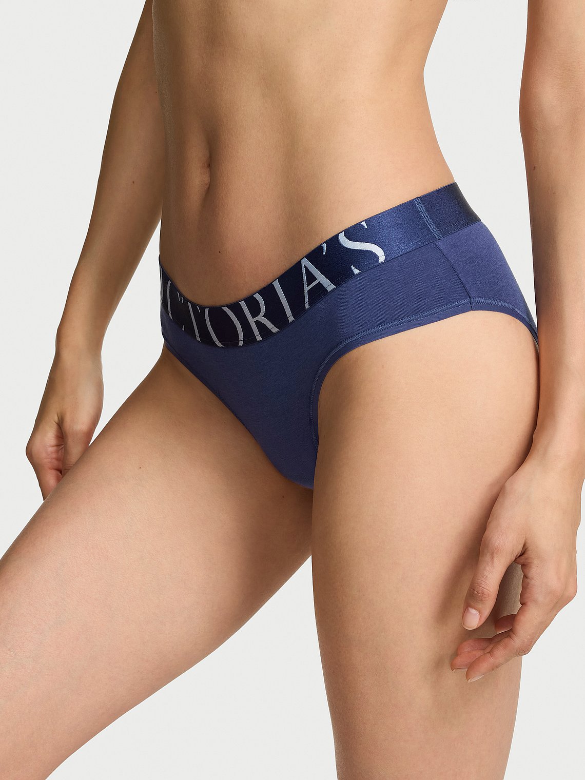 Panties de algodón estilo bikini con cintura de elástico con logo by Victoria's Secret