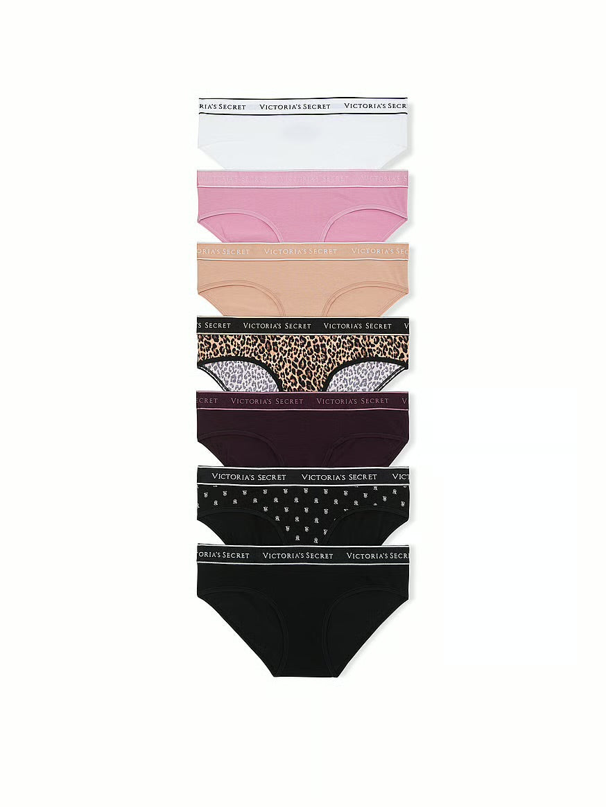 Panty de algodón estilo bikini con cintura de elástico con logo by Victoria's Secret