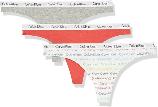 Calvin Klein tanga elásticas de algodón con logotipo de carrusel para mujer, paquete de 3 a L.890.00