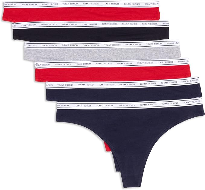 Tommy Hilfiger - Tanga de algodón de cintura elástica con logo