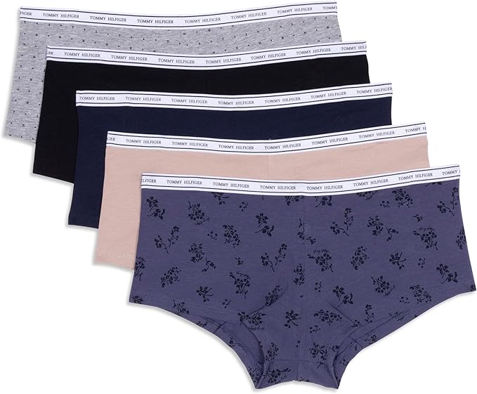 Tommy Hilfiger - Bragas de algodón estilo boxer corto para mujer