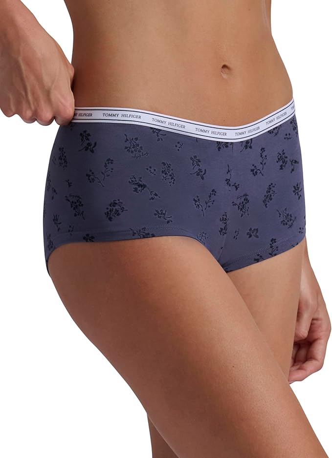 Tommy Hilfiger - Bragas de algodón estilo boxer corto para mujer