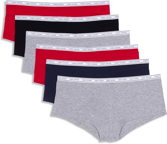 Tommy Hilfiger - Bragas de algodón estilo boxer corto para mujer