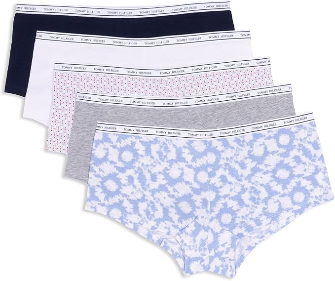 Tommy Hilfiger - Bragas de algodón estilo boxer corto para mujer