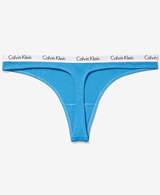 Calvin Klein tanga elásticas de algodón con logo de carrusel para mujer, paquete de 5