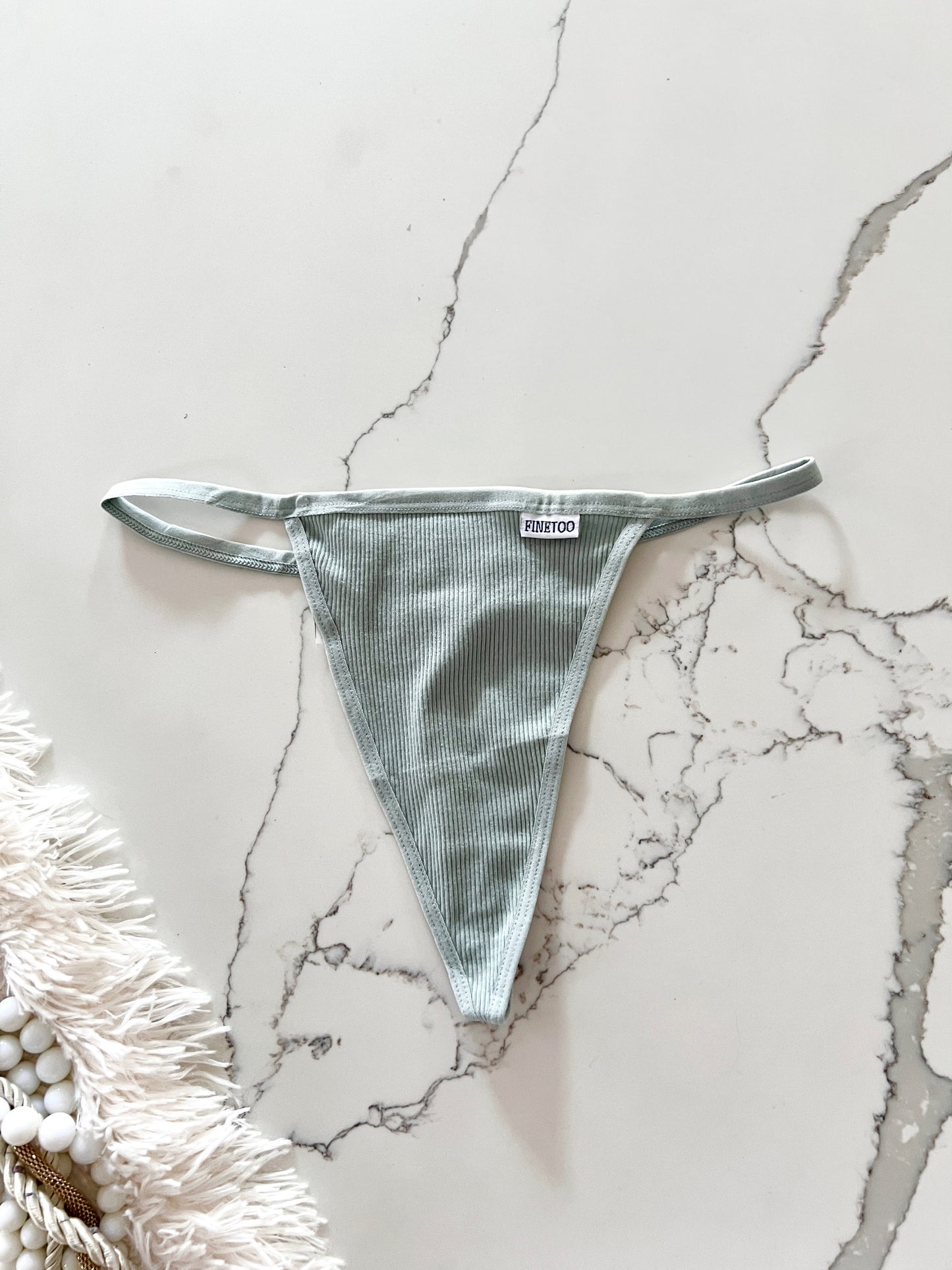 FINETOO Pack de 5 hilos de algodón elástico con espalda en T