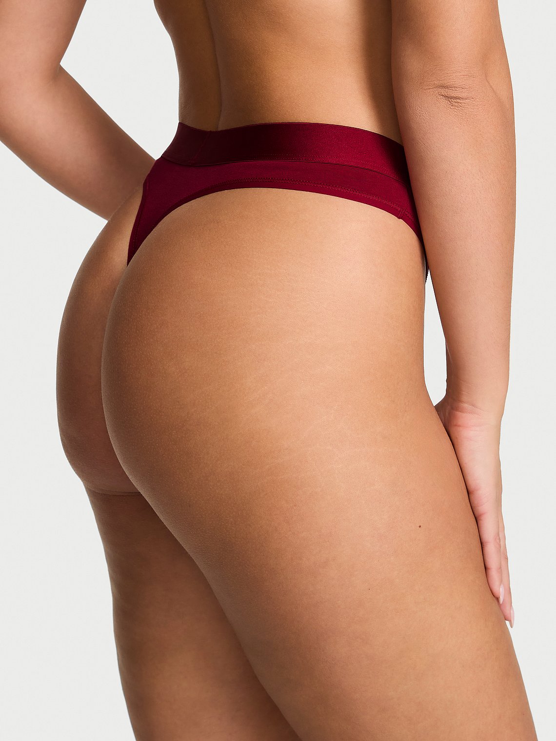 Tangas de algodón clásica de cintura elástica con parche brillante by Victoria's Secret