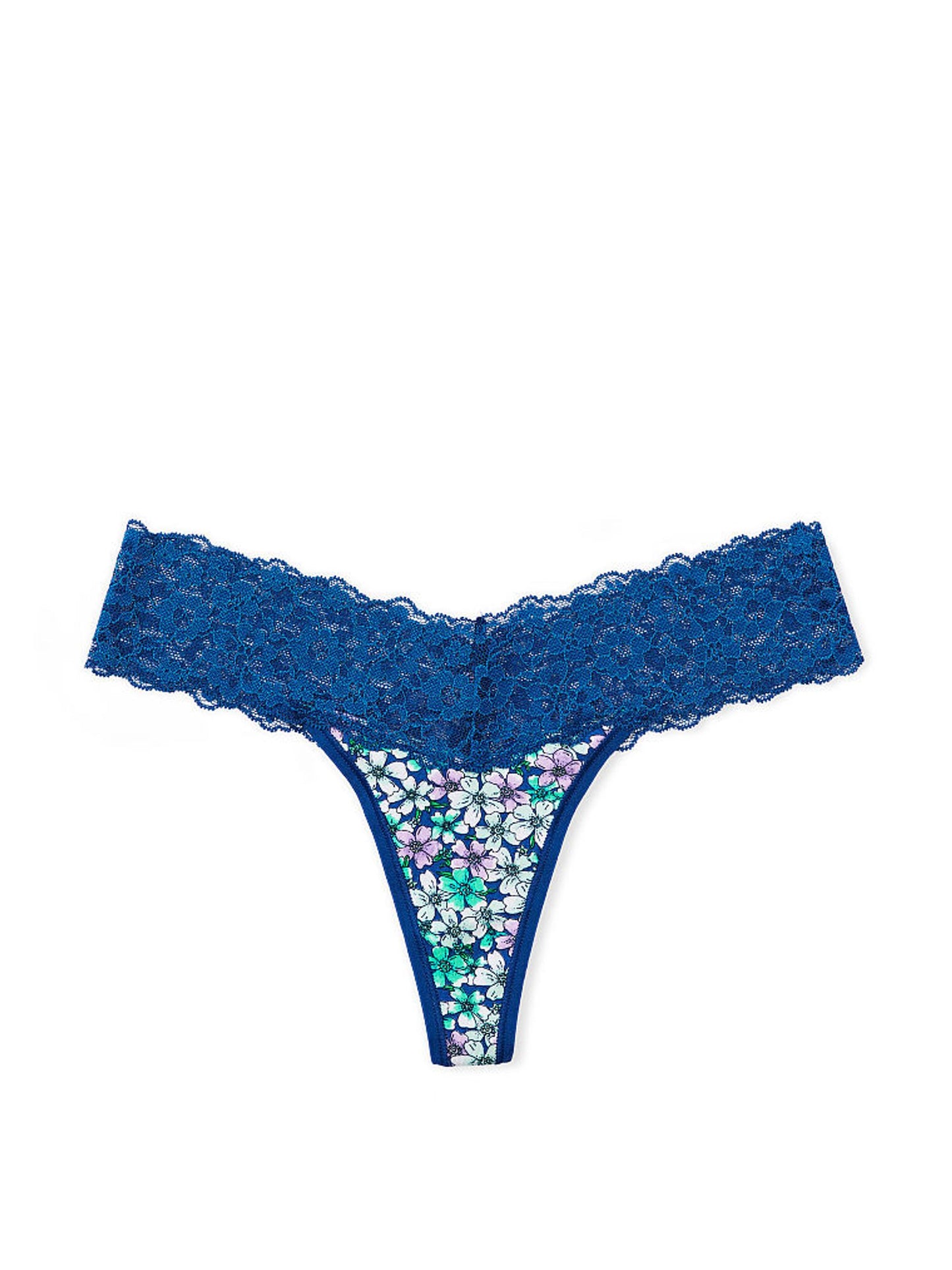 Tanga de algodón con cintura de encaje by Victoria's Secret