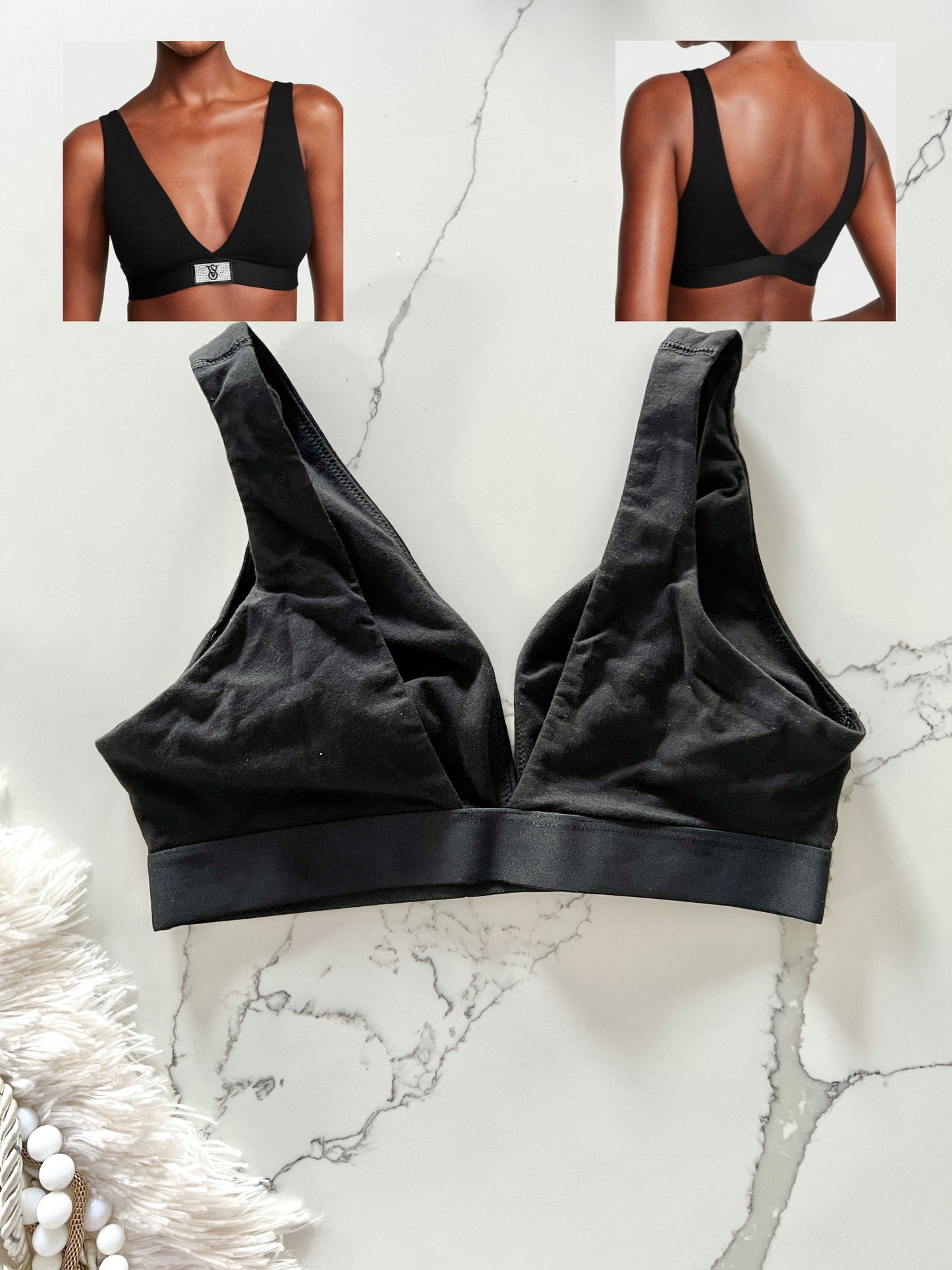 Bralette de algodón con broche brillante Victoria's Secret