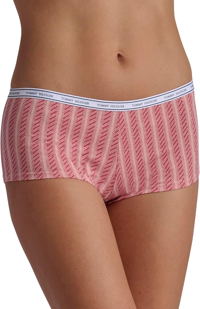 Tommy Hilfiger - Bragas de algodón estilo boxer corto para mujer