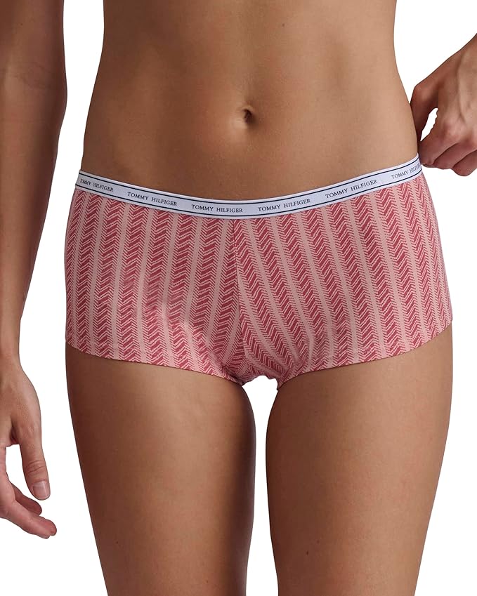 Tommy Hilfiger - Bragas de algodón estilo boxer corto para mujer