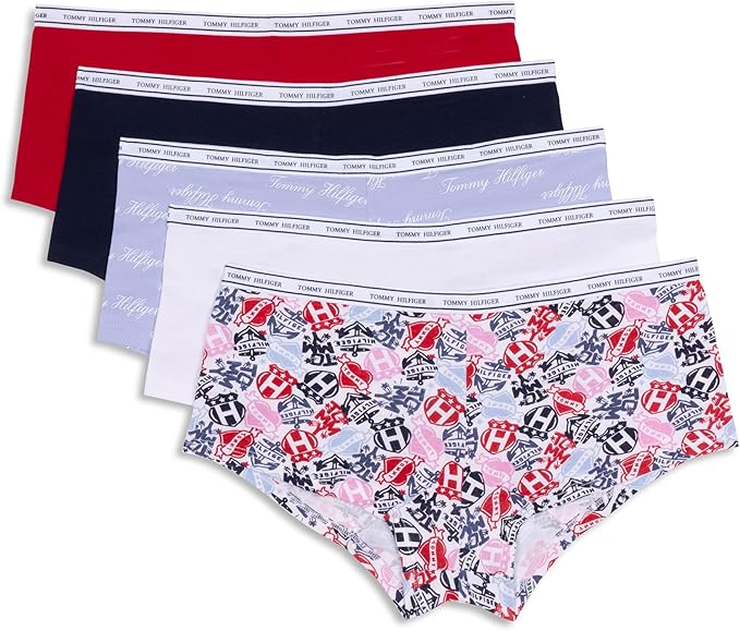 Tommy Hilfiger - Bragas de algodón estilo boxer corto para mujer