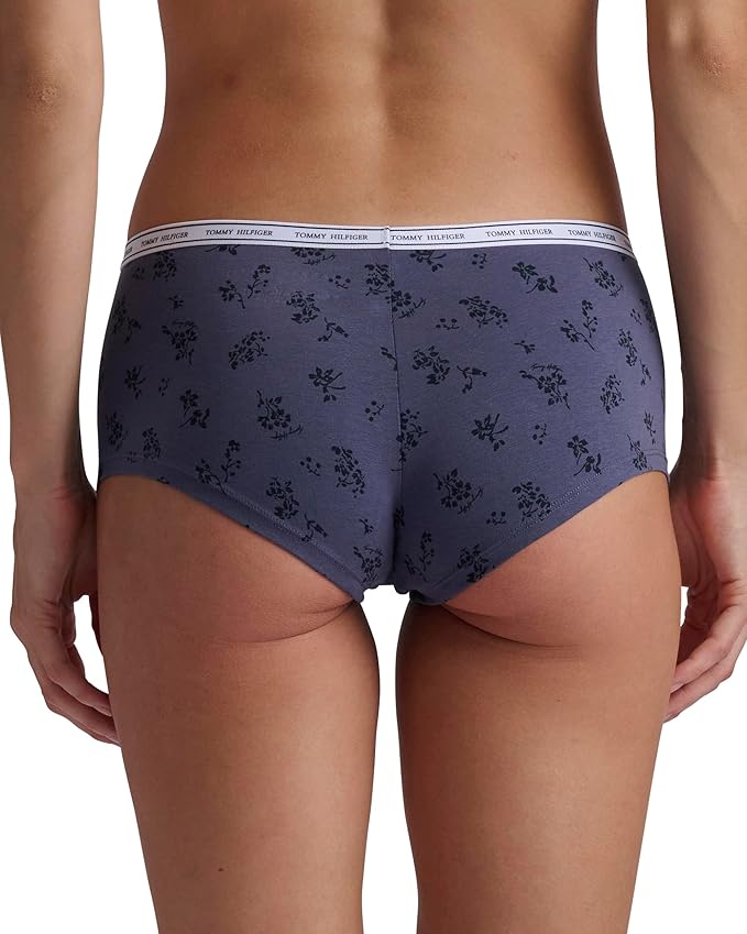 Tommy Hilfiger - Bragas de algodón estilo boxer corto para mujer