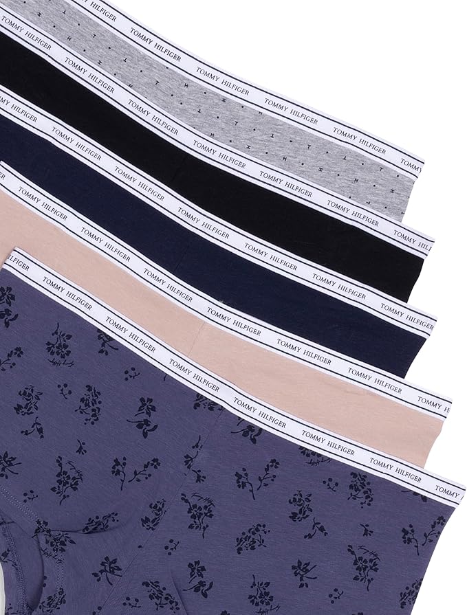 Tommy Hilfiger - Bragas de algodón estilo boxer corto para mujer