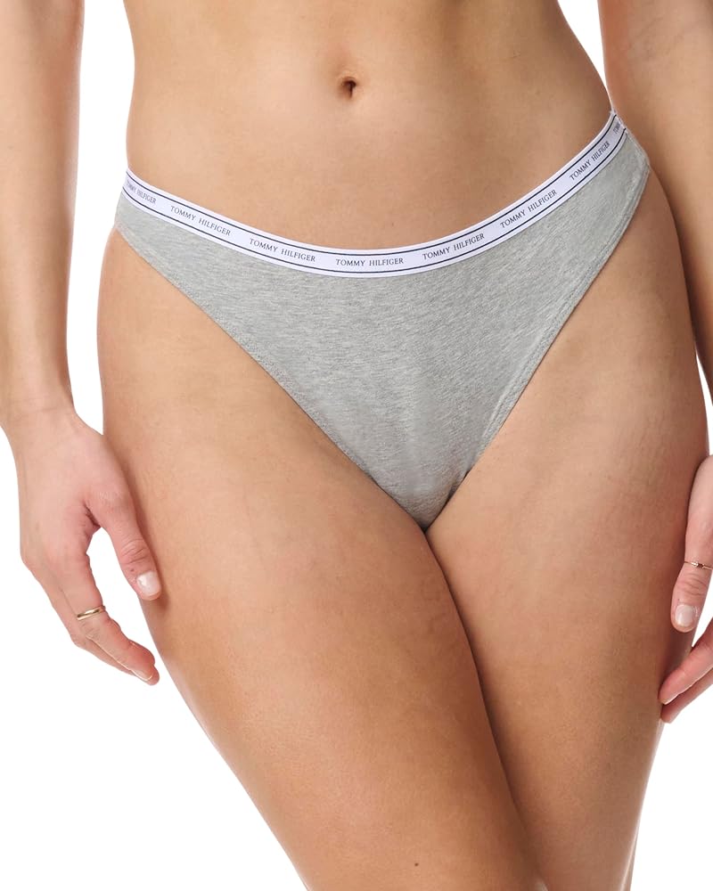 Tommy Hilfiger - Tanga de algodón de cintura elástica con logo