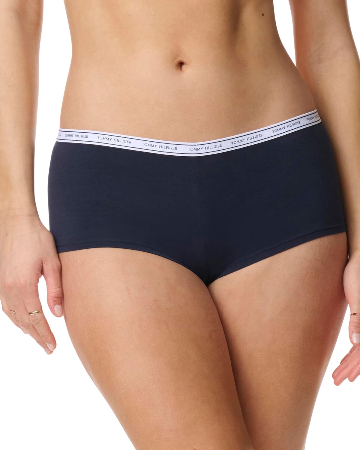 Tommy Hilfiger - Bragas de algodón estilo boxer corto para mujer