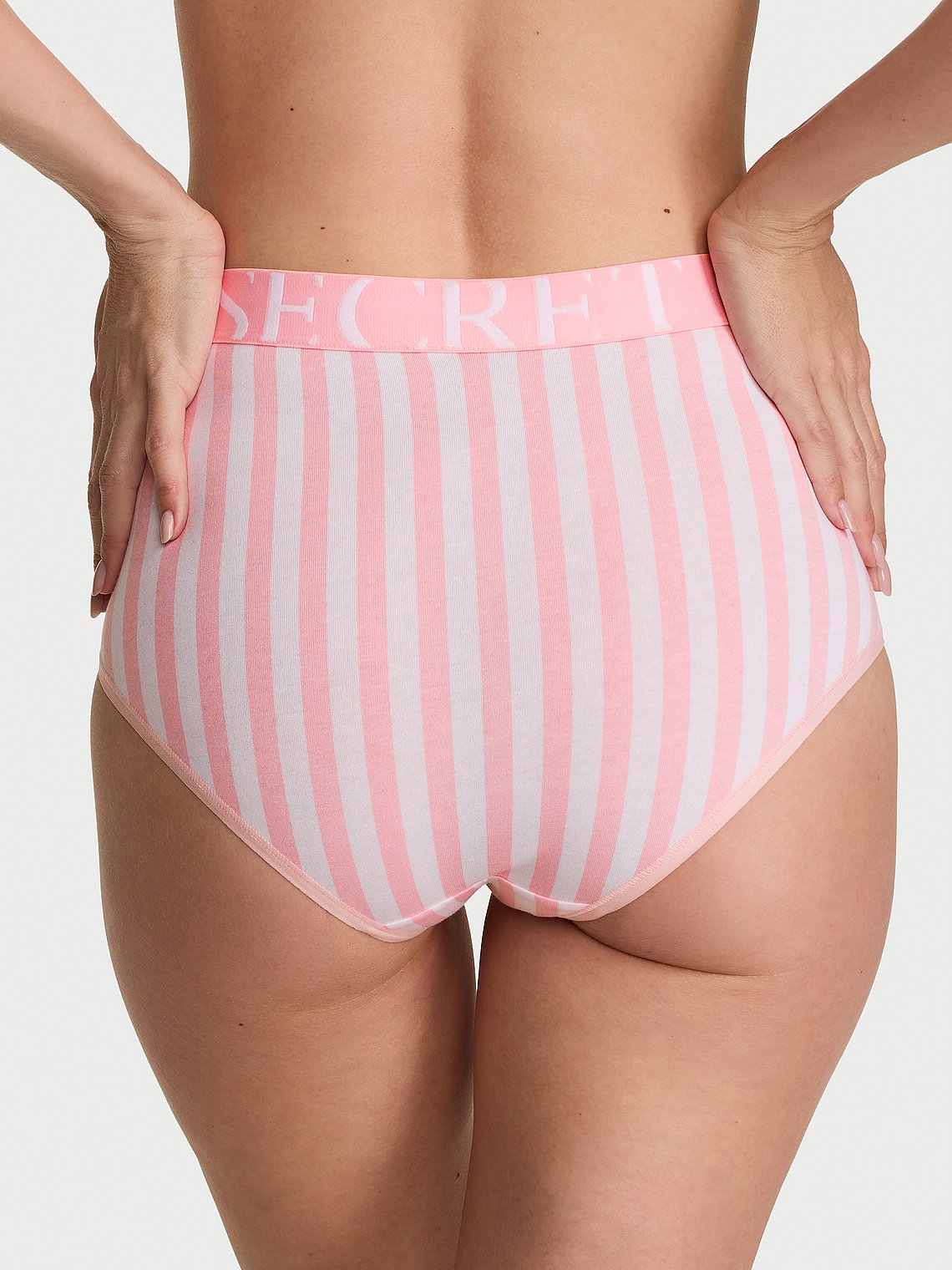 Panties de algodón de cintura alta estilo bikini y elástico con logo by Victoria's Secret