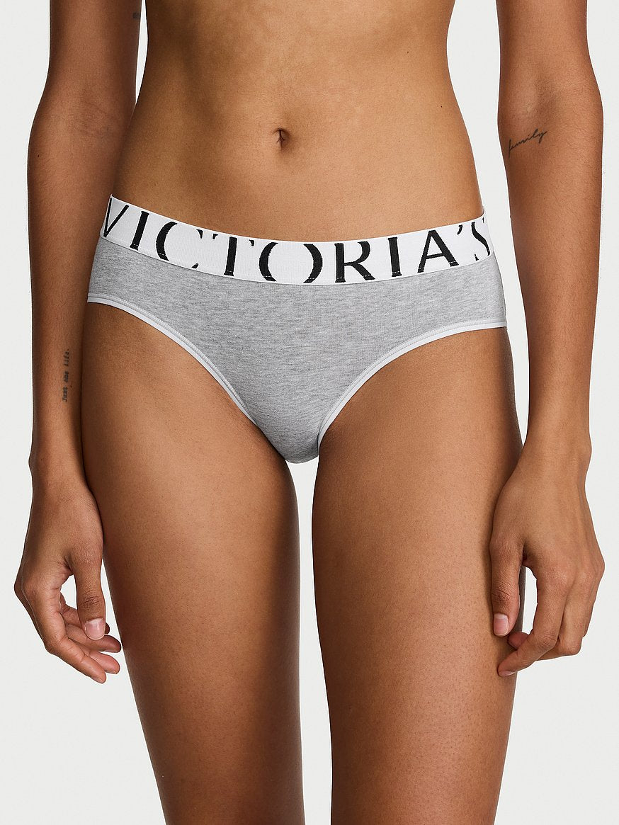 Panties de algodón estilo bikini con cintura de elástico con logo by Victoria's Secret