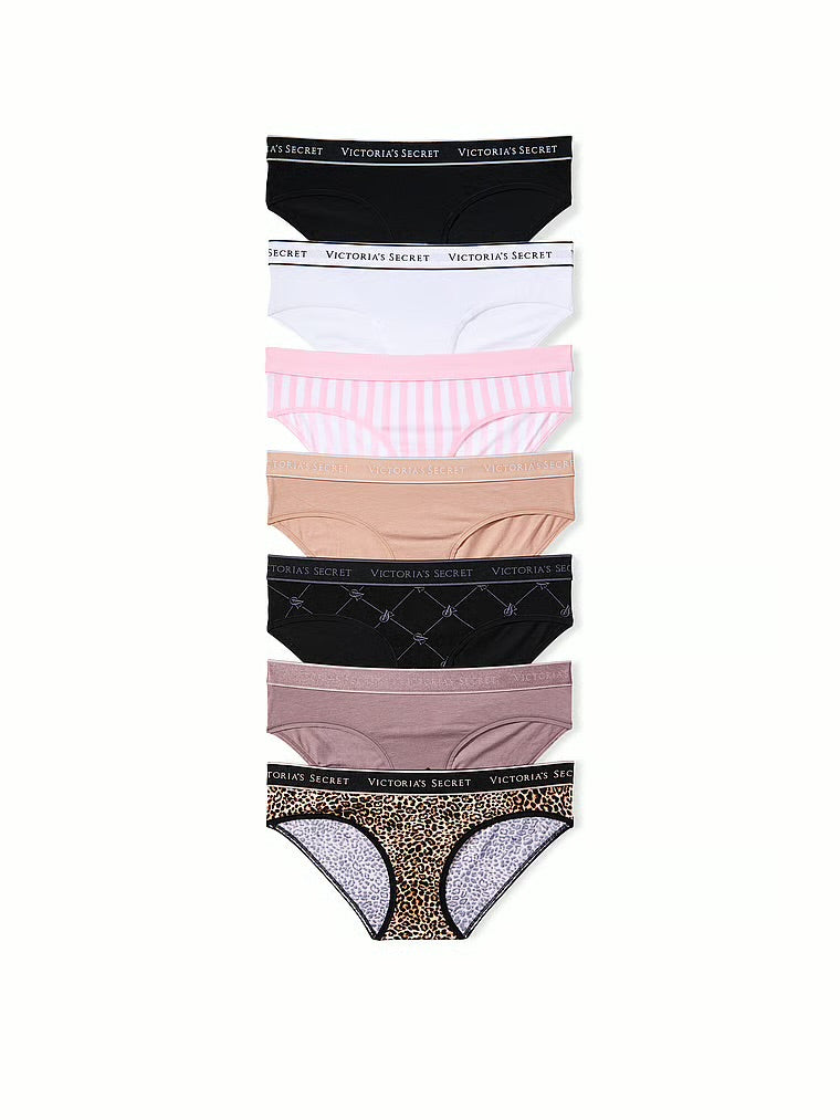 Panties de algodón estilo bikini con cintura de elástico con logo by Victoria's Secret