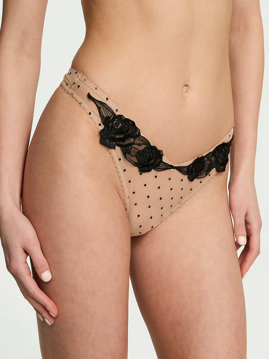 Tanga con Encaje fino de Rosas by Victoria's Secret