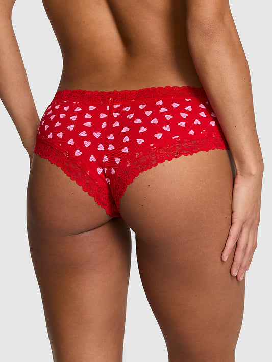 Cheeky de algodón con ribete de encaje Pink - Victoria's Secret