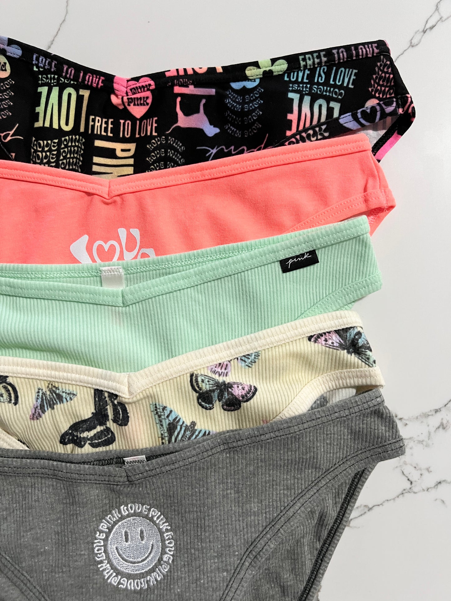 Panty de algodón tipo bikini pink Victoria's Secret Talla S