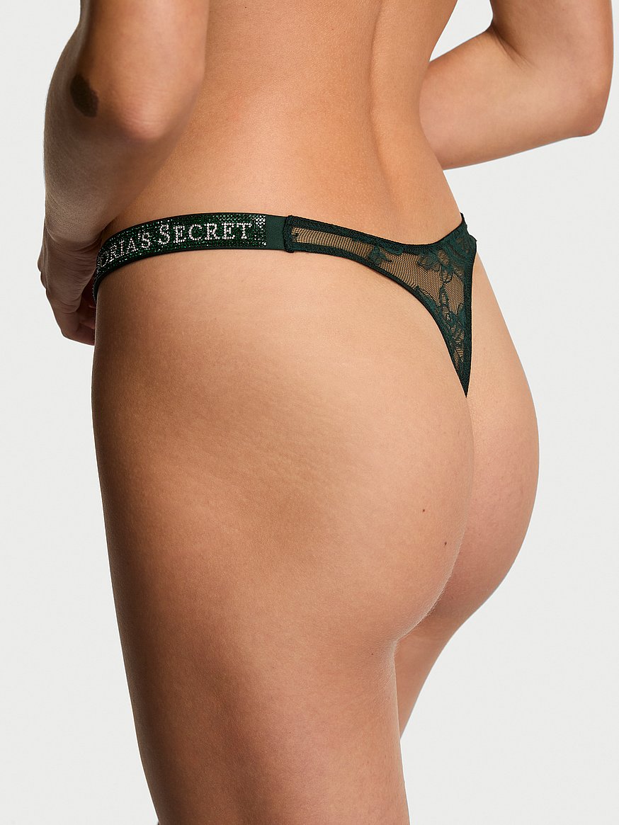 Tanga Atrevida de encaje con tirantes brillantes by Victoria's Secret