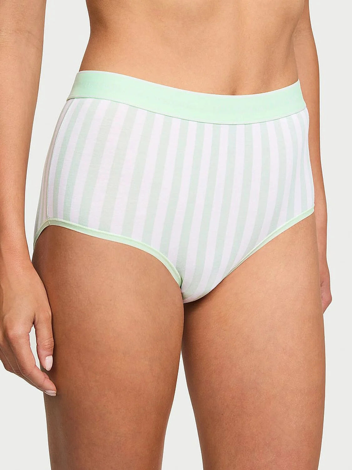 Panty de algodón de cintura alta de elástico con logo estilo bikini by Victoria's Secret