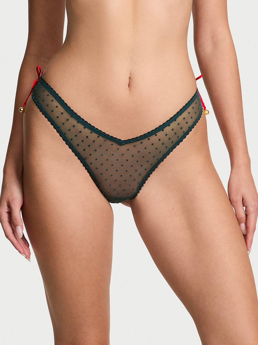 Tanga Lacie Navideña con cascabel Victoria's Secret