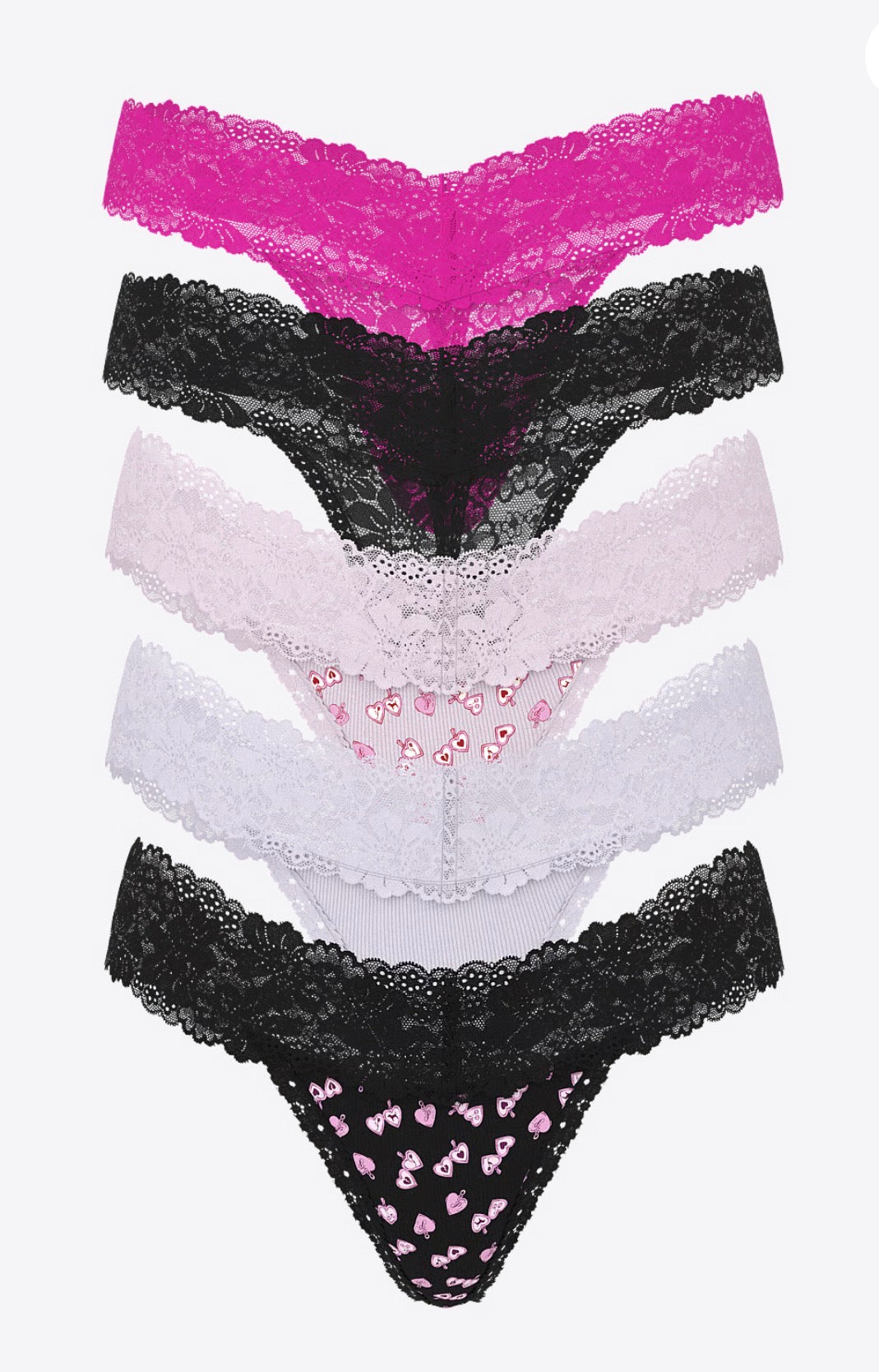 Tanga de algodón con cintura de encaje Pink- Victoria's Secret