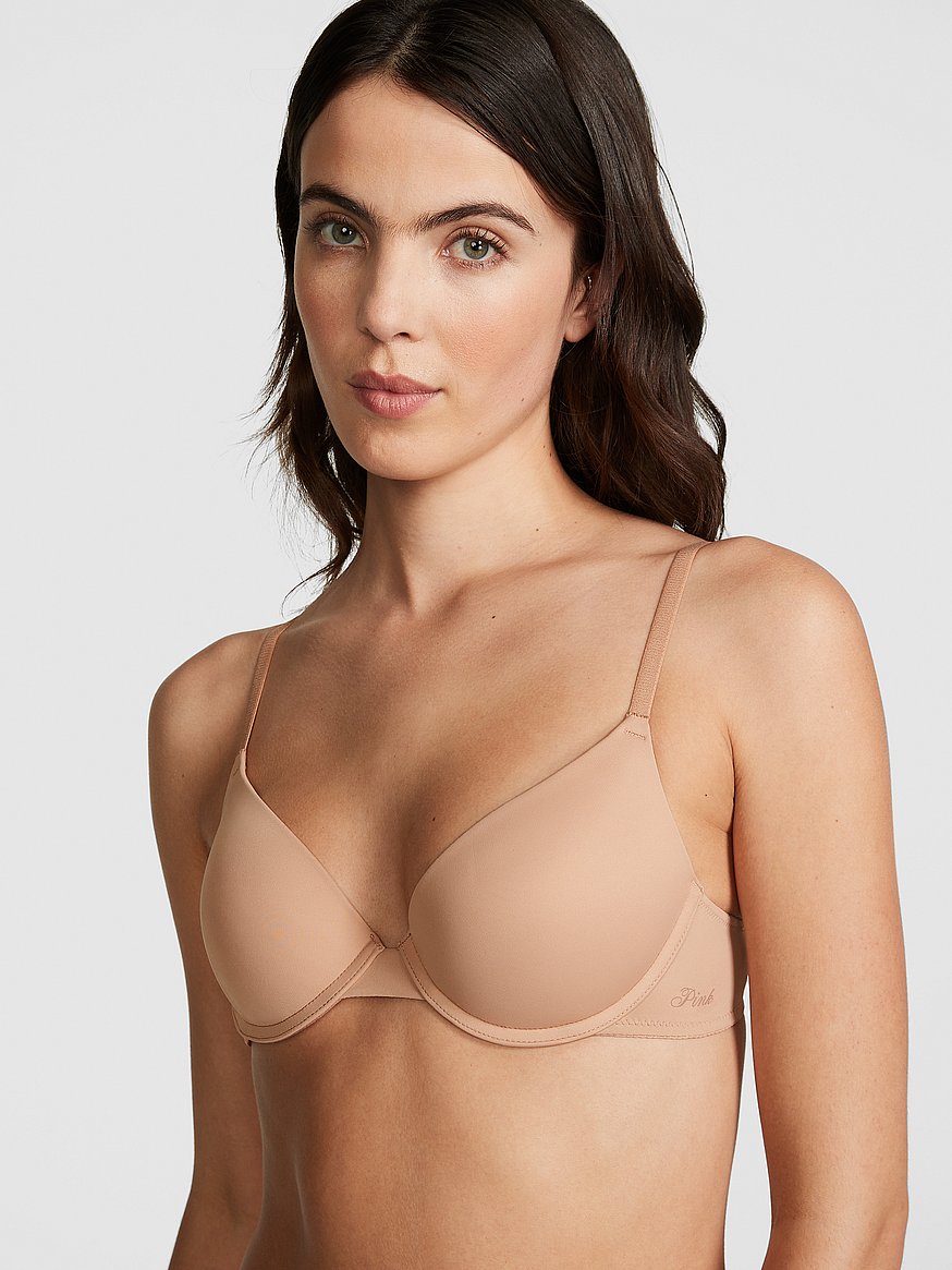Brasier Push up de algodón de colores sólidos Pink - Victoria's Secret