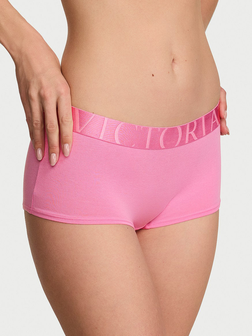 Bragas de algodón estilo Boyshort para mujer con Logo - by Victoria's Secret