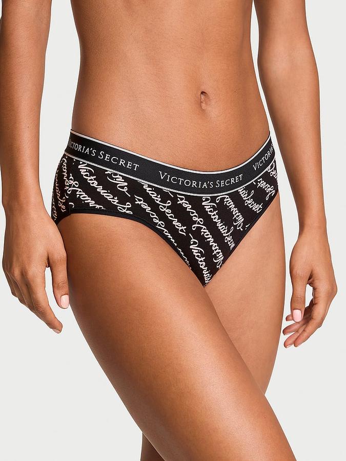 Panty de algodón estilo bikini con cintura de elástico con logo by Victoria's Secret